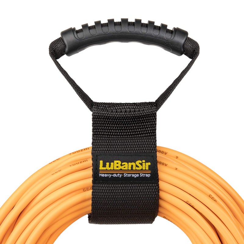 LuBanSir Extension Cord Storage Straps, 28" (2 Pack) Heavy-Duty Hook and Loop Straps with Carrying Handle fit Extension Cord, Garden Water Hoses and Garage Tool - Image 1